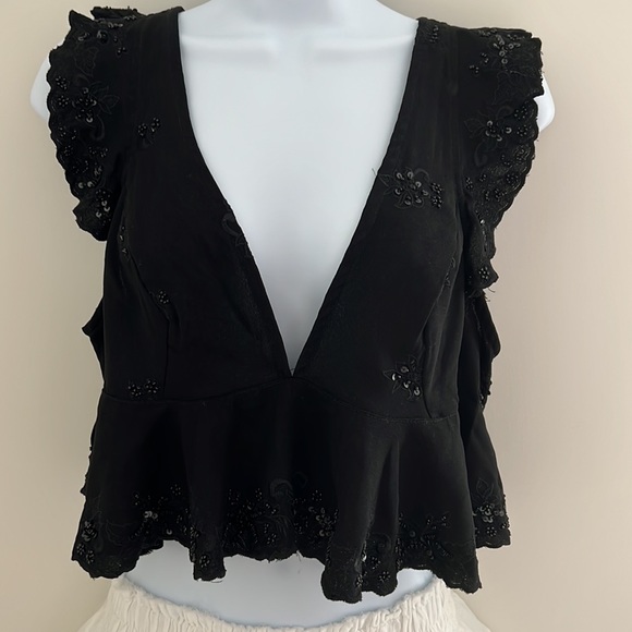 Free People Tops - Black Free People Sleeveless Top, excellent condition, Medium